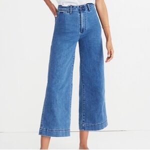 Madewell Denim Emmett wide legged crop Jeans